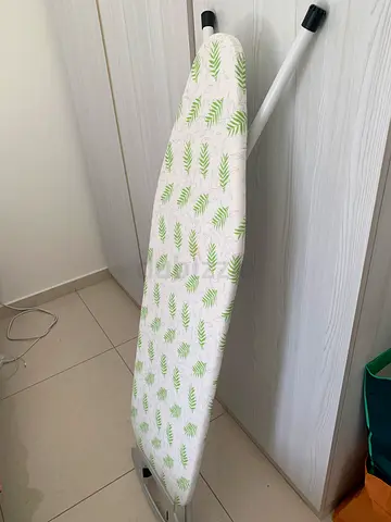 Lightweight Foldable Ironing Board with Leaf-Print Cover
