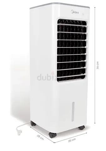 Midea Air Cooler For Home With 3 Speed Levels, 4.8L Water Tank Capacity For Outdoor Indoor Use, Wh