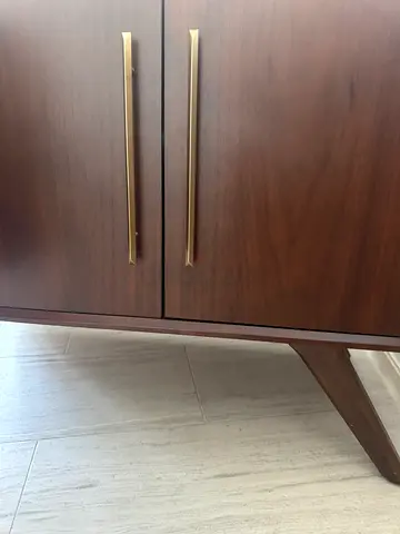 Mid-Century Wooden Buffet Sideboard - 4-Door Storage Console west elm