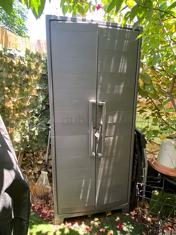 Outdoor Plastic Storage Cabinet - Tall Garden Shed Closet