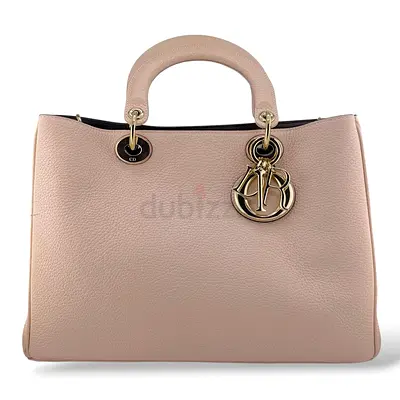 Authentic Christian Dior Diorissimo Light Pink Calfskin Tote Bag