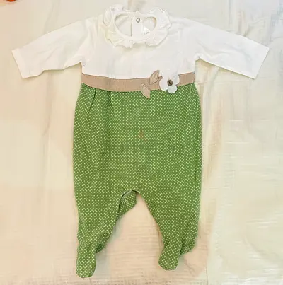 Selling all Baby girl footed rompers with floral detail - size newborn/0-3M