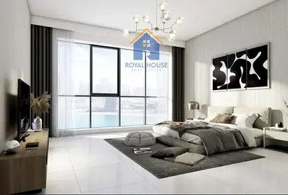 For sale: A luxurious apartment in an exceptional location directly on the beachfront of Al Mamzar, boasting a panoramic view that offers a sophistica