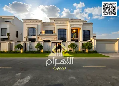 فيلا تصميم القصور طابقين وروف ومصعد ومسبح كبير السعر شامل المياه والكهرباء والمكيفات تملك حر