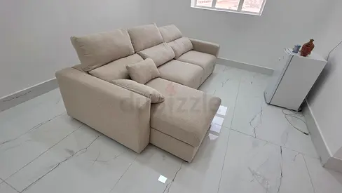 In brand new condition esklstuna lshape sofa bed beige super brand new condition
