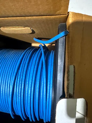 Blue Ethernet/Cat6 Cable on Reel - Lightly Used ( Half Available)