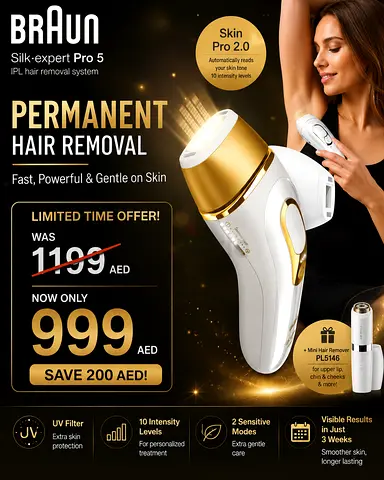 Braun Silk·expert Pro IPL Permanent Hair Removal Device