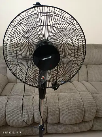 Nikai 16 Pedestal Fan – Black | Excellent Condition | Well Maintained | AED 75