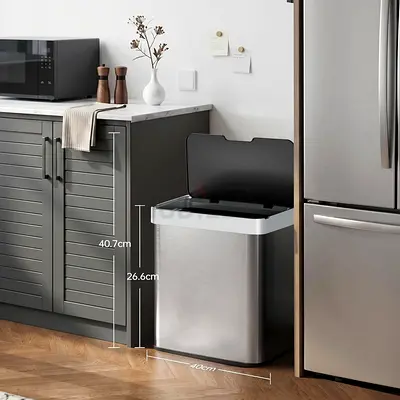 3278 - CONOYAR 30 L Kitchen Trash Bin, Trash Can with Automatic Touchless Motion Sensor, Stainless