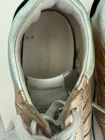 Dolce  Gabbana Metallic Sneakers size 33