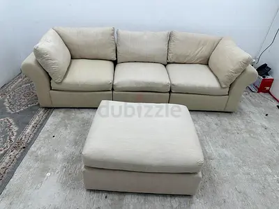 Like new condition pottery barn beige color modular sofa