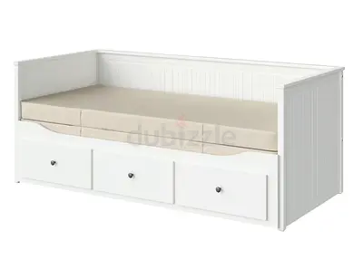 IKEA White wooden daybed with 3 under-bed drawers