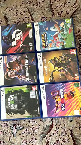 Bundle of 6 PlayStation 5 Games - Mixed Titles (Racing, Action, Adventure) each one 60-75 aed