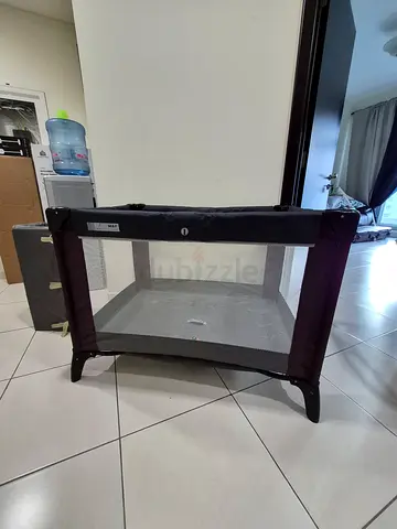 Portable Foldable Travel Crib - Grey (Used)