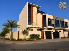 With electricity, water, and air conditioning | Own a luxury villa in Al Helio 2, Ajman | 5 master b