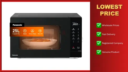 Panasonic 25L Solo Microwave Oven, 900W Power,