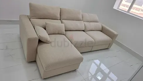 In brand new condition esklstuna lshape sofa bed beige