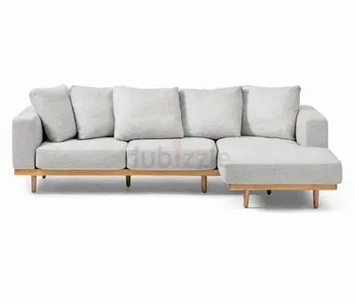 West Elm L Shape Original Sofa Beige Excellent condition