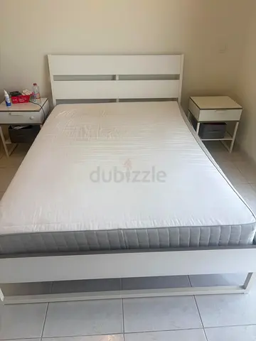 Bed with mattress