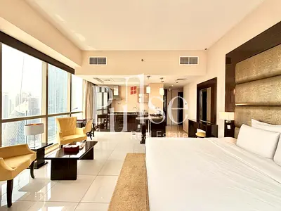High Floor Furnished Studio|DIFC,Burj & Sea View
