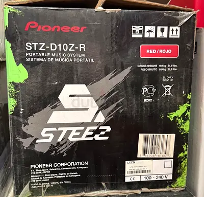 Pioneer STZ-D10Z-R Steez Portable Music System (Red) in Box