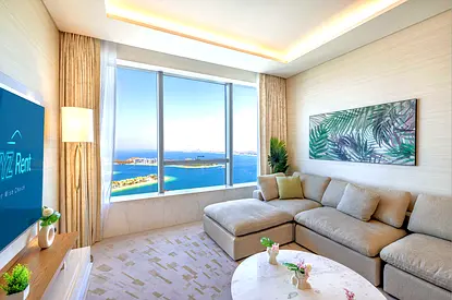 Breathtaking 1BR in Palm Tower, with Sea View