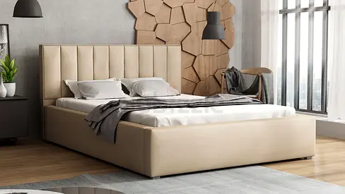 Brand new velvet fabric  queen size Bed Frame with medical mattress