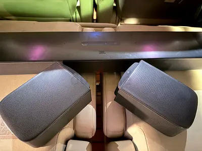 👉 JBL Bar 9.1 Soundbar with two wireless surround speakers. Only the items in the picture