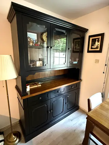 Solid Wood Display Cabinet with Drawers, with internal lights : HomeCentre