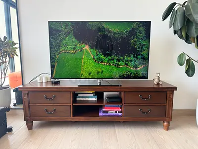 Solid Wood TV Unit - and TV for sale excellent Condition
