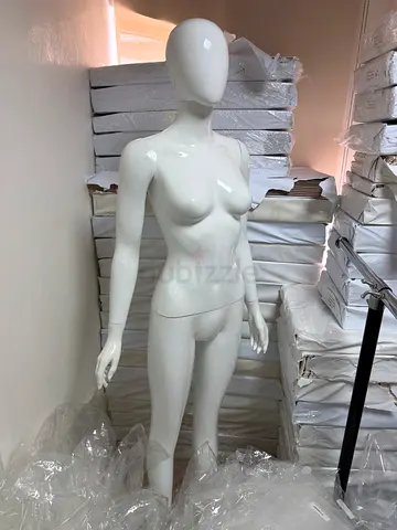 Full body female mannequin - glossy white retail display