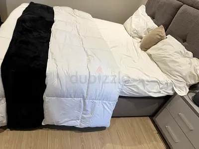 Bed with mattress