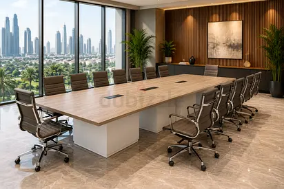 Melora M Conference Table Dubai | 12 to 16 Person Meeting Table UAE