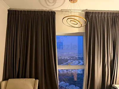 2 Blackout Curtain Sets + Curtain Rods
