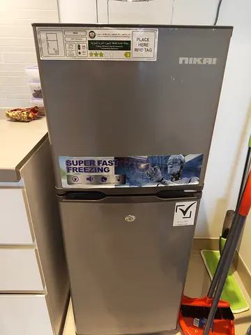 Nikai 2-Door Refrigerator - Silver, Optimal Working Condition