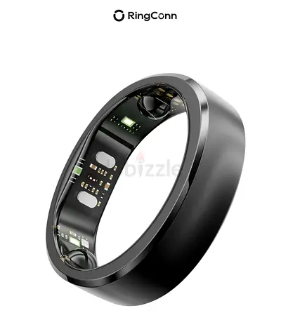 RingConn Gen 3 Smart Ring (Health Sleep Tracker) - Size 8, Black