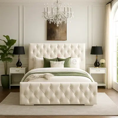 Luxury chesterfield design twin bed frame