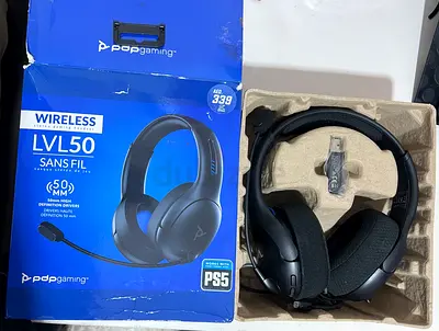 PDP Gaming LVL50 Wireless Stereo Headset for PlayStation 5, PlayStation 4, and PC - Black