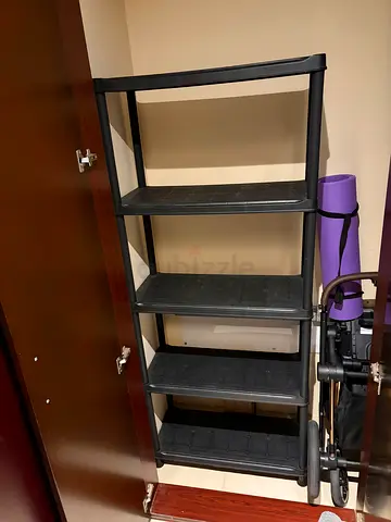 Black 5-Tier Plastic Shelf Unit from ACE
