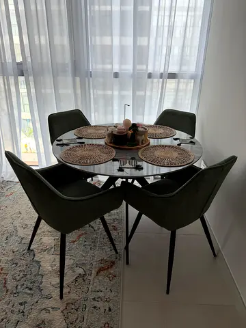 The table and chairs
