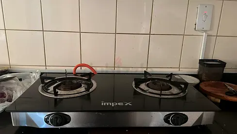 Impex 2-Burner Glass Top Gas Stove - Good Working Condition