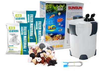 SUNSUN HW304B AQUARIUM CANISTER FILTER WITH BIO MEDIA