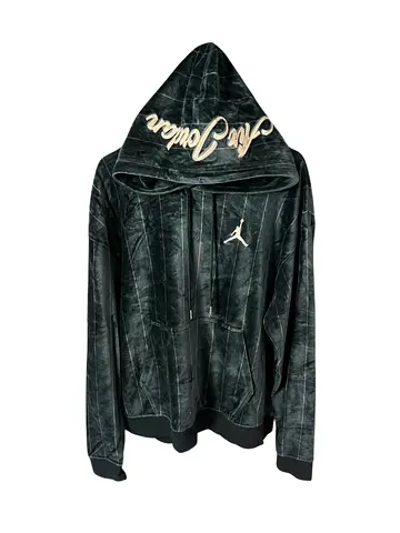 Jordan black/charcoal washed pullover hoodie, s