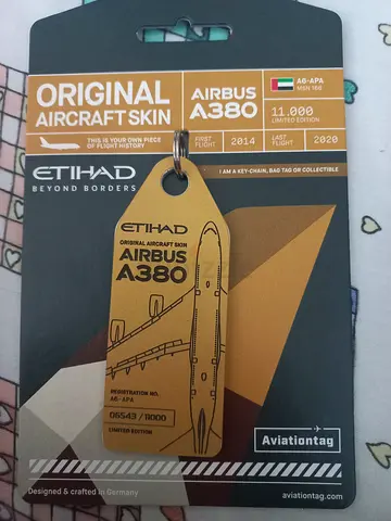 Original aircraft skin Keychain (A380)