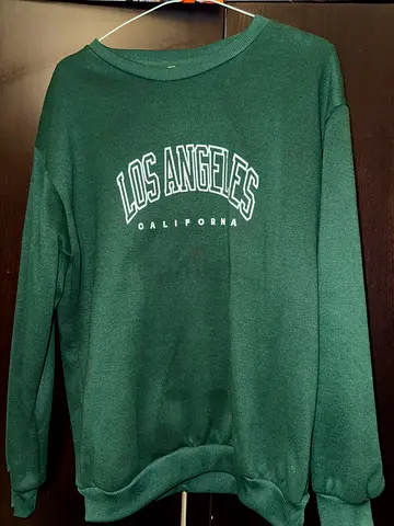 Green Los Angeles California Crewneck Sweatshirt - Unisex, Good Condition