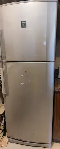 Used Silver Double Door Refrigerator — Good Working Condition
