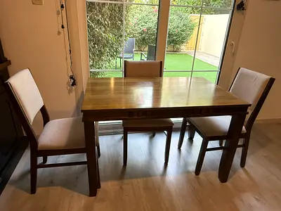 Dining Table with 3 Chairs - HomeCentre