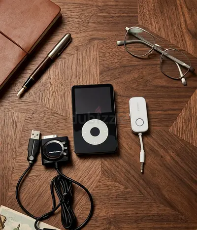 Apple iPod Classic 5th generation 60GB display has a small black shade on the LCD screen.