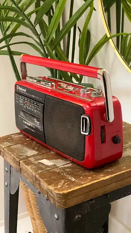 Vintage National Portable AM/FM Cassette Radio Player - Red