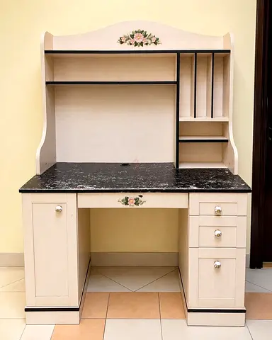 HOME CENTRE Large Study Desk | Computer Table | Shelves, Drawers  Cupboards | 120cm
